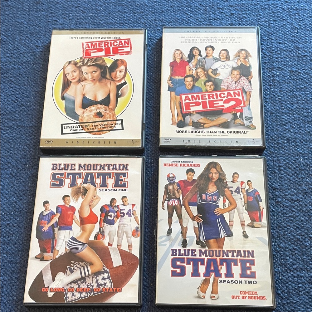 American Pie & Blue Mountain State DVD Collection set of 4